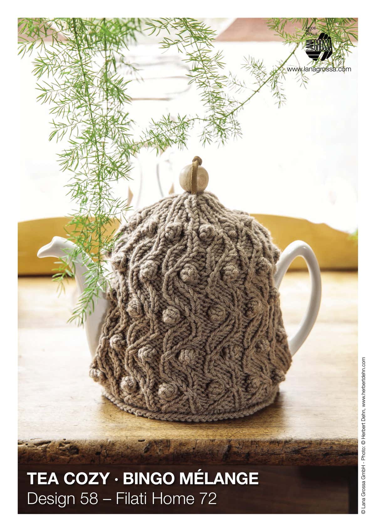 Lana Grossa Tea Cozy Homeware Knitting Pattern