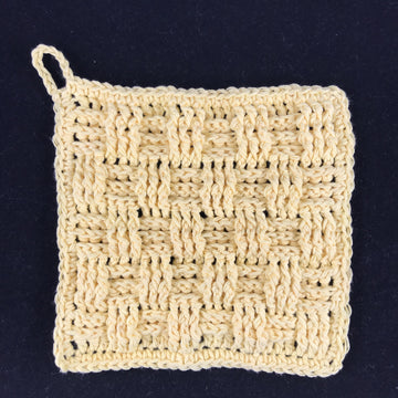EASY BEGINNER'S Basketweave Dish Cloth