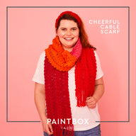 Paintbox Yarns Cheerful Cable Scarf Crochet Pattern