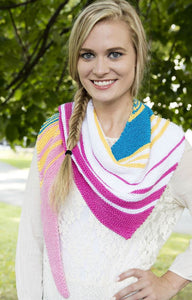 Diagonal Striped Scarf Knitting Pattern