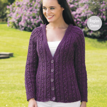 Cardigan & Sweater in King Cole Fashion Aran - 4347 - PDF