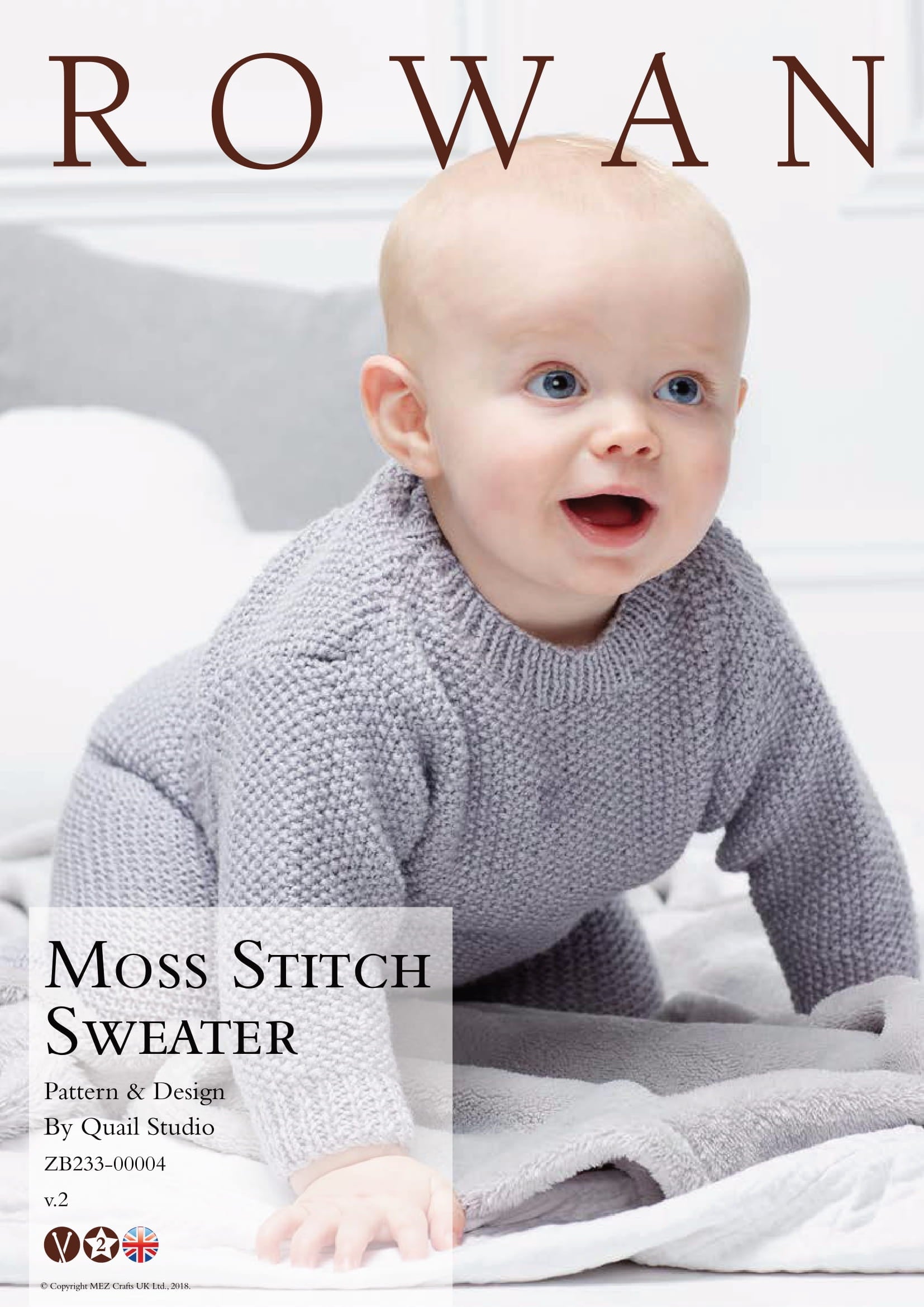 Rowan Moss Stitch Sweater Jumper Knitting Pattern