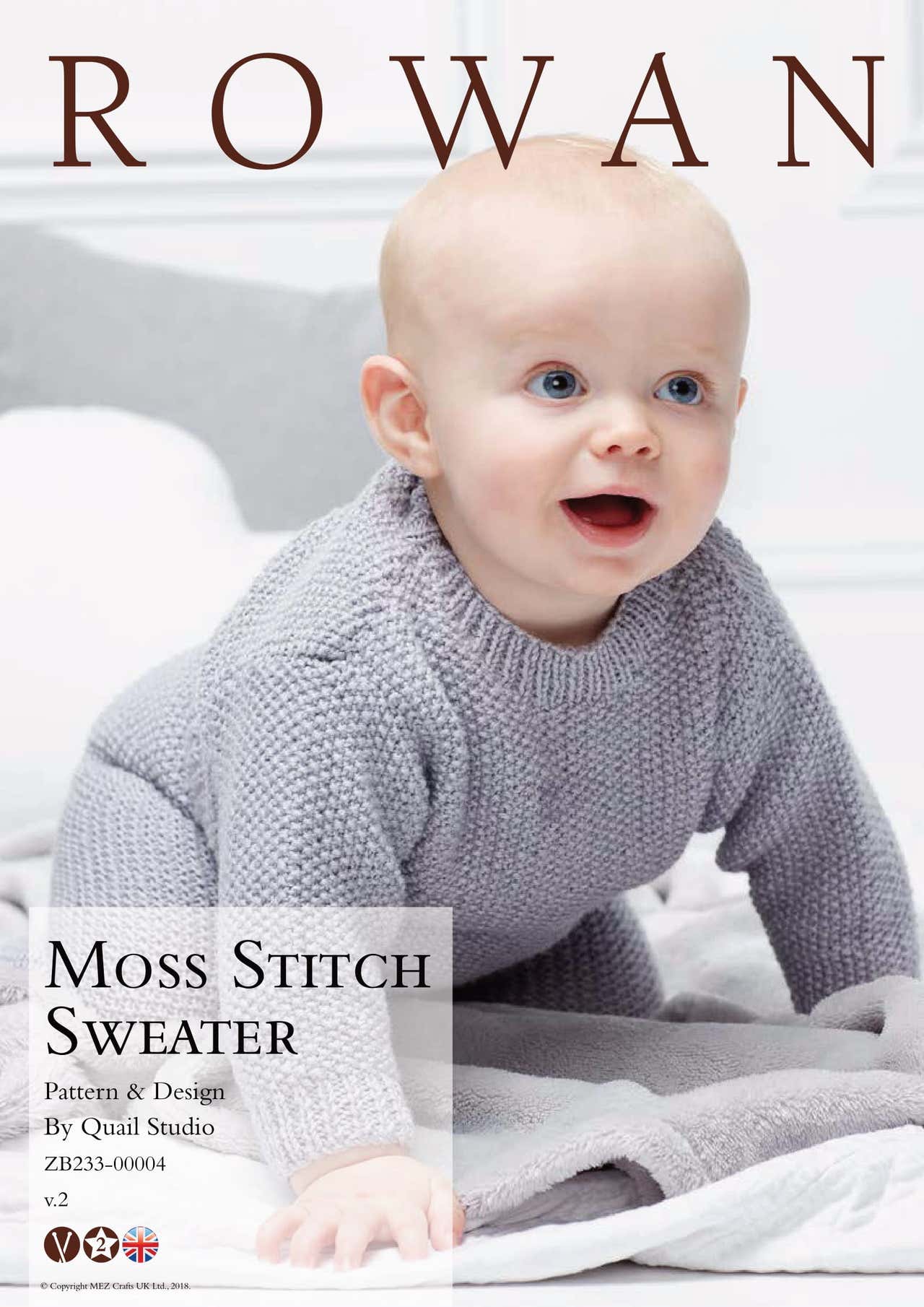Rowan Moss Stitch Sweater Jumper Knitting Pattern