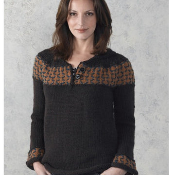 Valley Yarns Dragonfly Henley Knitting Pattern