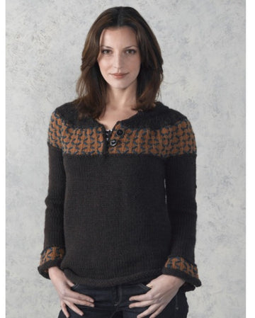 Valley Yarns Dragonfly Henley Knitting Pattern
