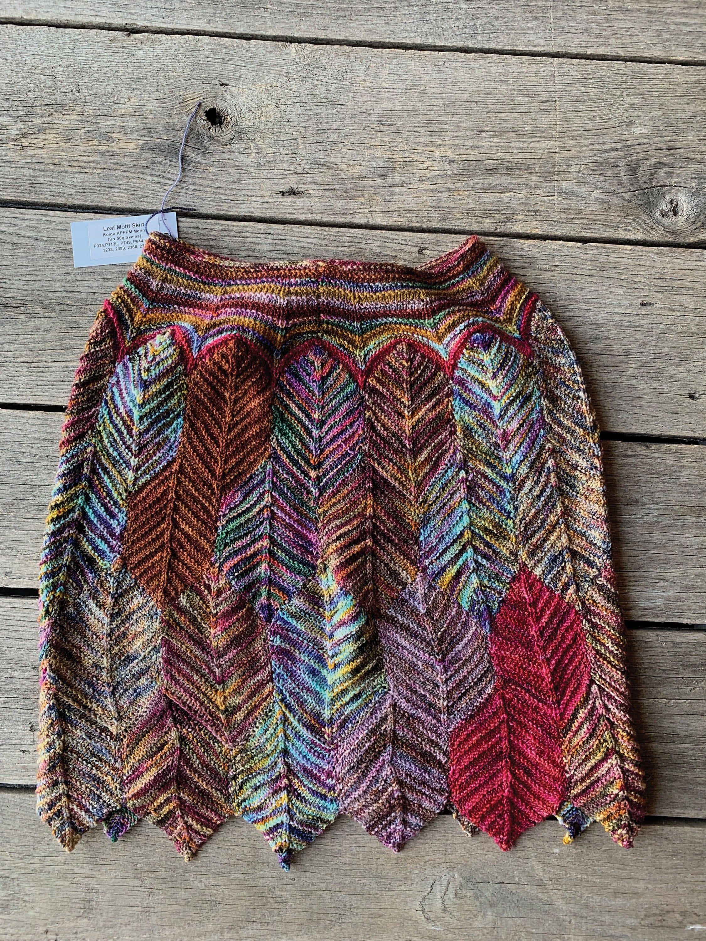 Koigu Fall Leaves Skirt Knitting Pattern