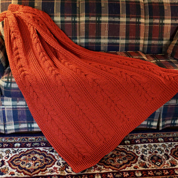 Bonnie's Autumn Cabled Throw