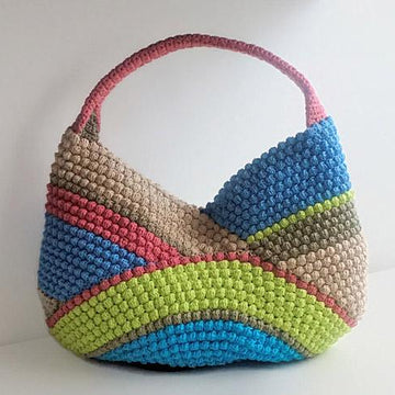 Multi-color crochet bag