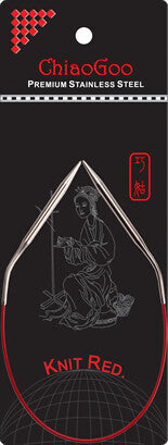 ChiaoGoo 12 in KNIT RED Circular Needles Stainless Steel