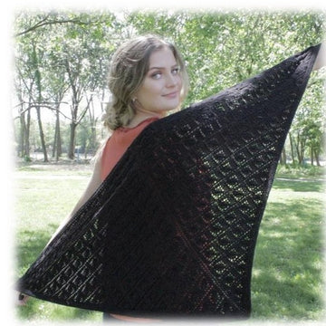 Plymouth Yarn Leaf Lace Shawl Wrap Knitting Pattern