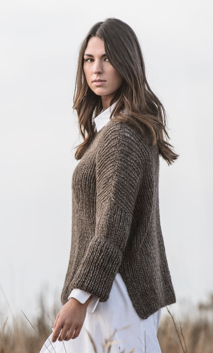 Blue Sky Fibers Preston Pullover Jumper Knitting Pattern