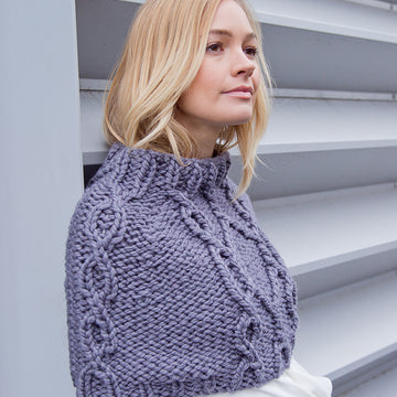 MillaMia Ebba Cable Cape Knitting Pattern