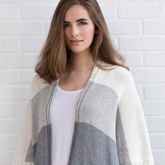 String Jayne Wide-Stripe Cardigan Knitting Pattern