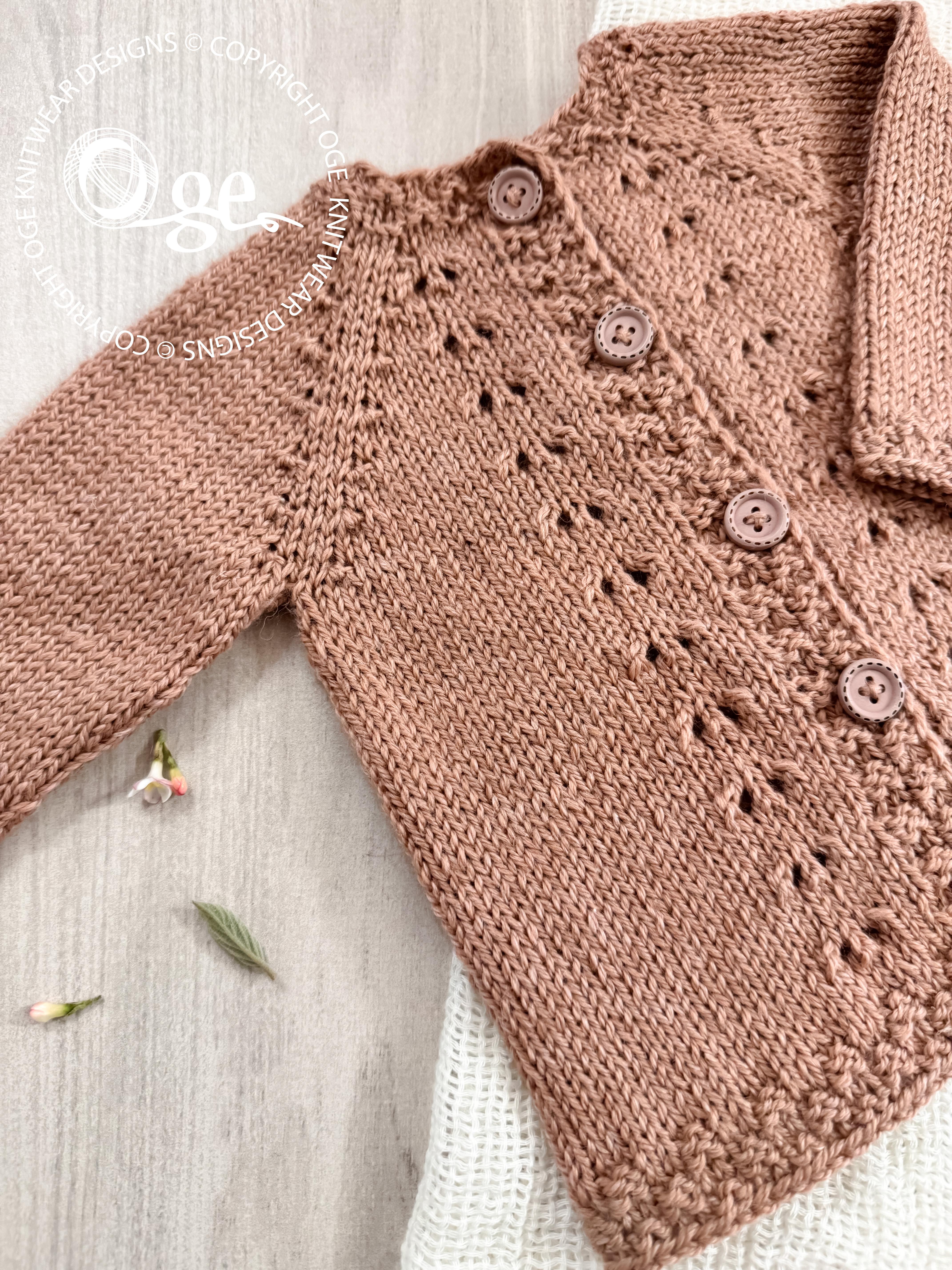 Dimples Top Down Cardigan - P291