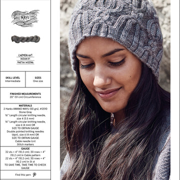 AMANO Carmen Hat Knitting Pattern