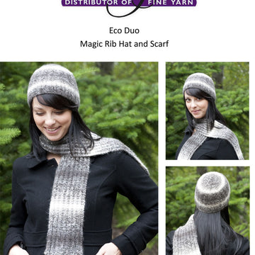 Magic Rib Hat & Scarf Knitting Pattern