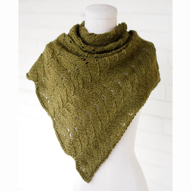 Plymouth Yarn Fern Grotto Shawl Wrap Knitting Pattern