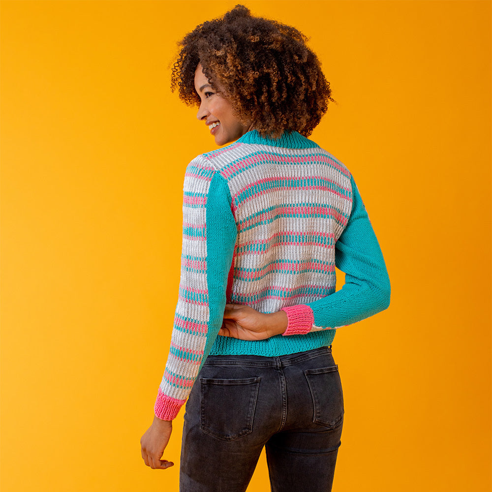 Paintbox Yarns Seeing Stripes Sweater Knitting Pattern