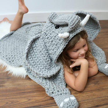 Hooded Elephant Blanket