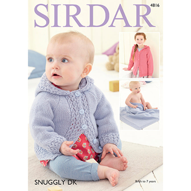 Sirdar 4816 Baby Girl's and Girl's Jacket & Blanket Knitting