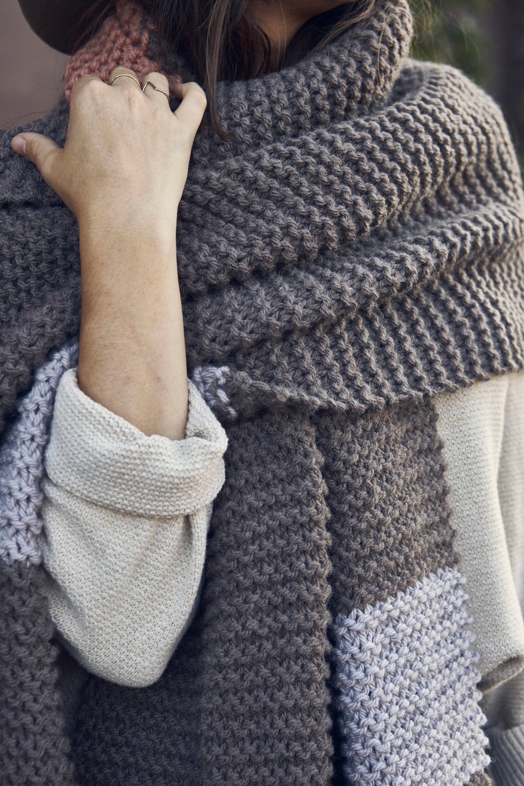 Level Up Blanket Scarf Knitting Pattern