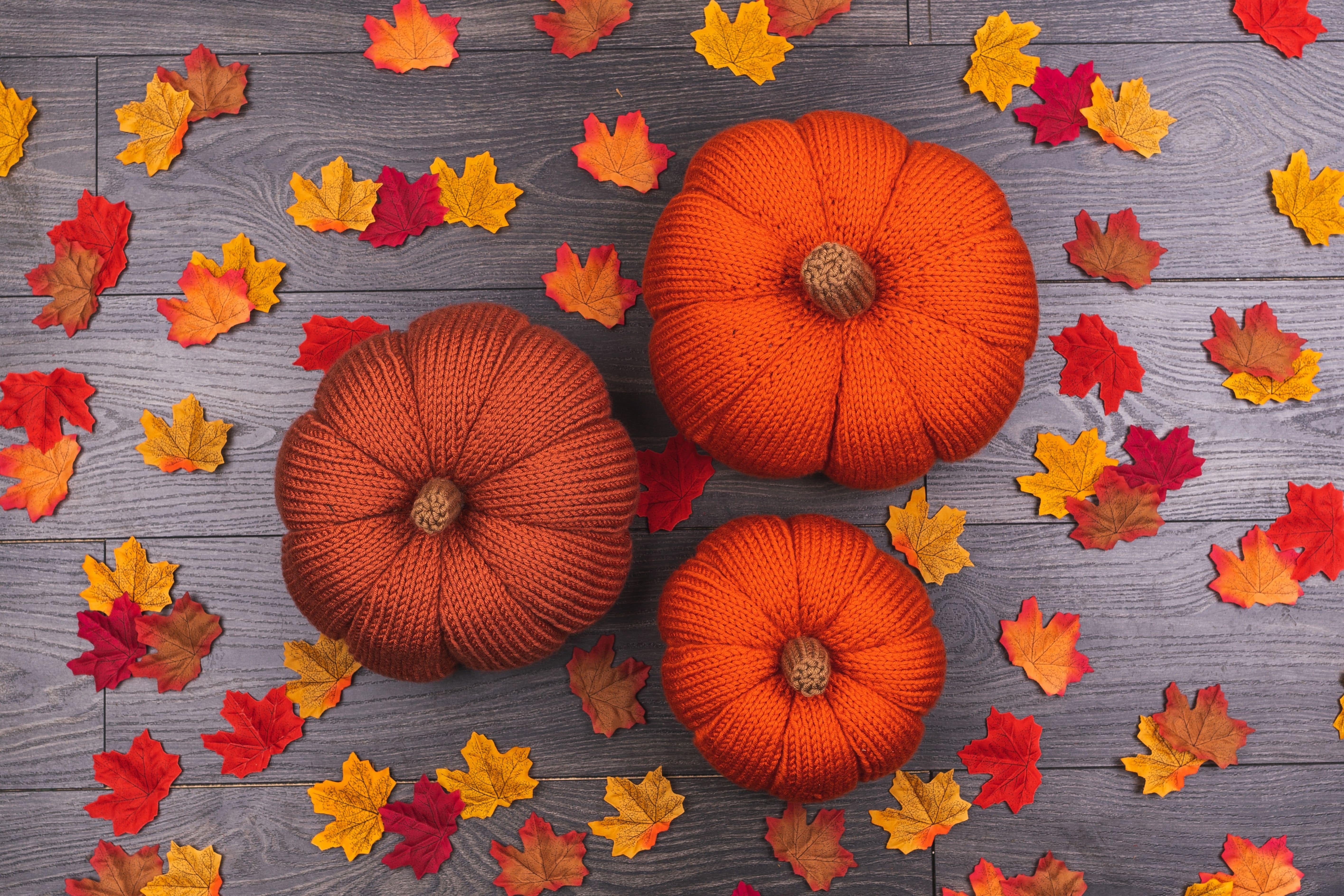 Deramores Pumpkin Decoration Knitting Pattern
