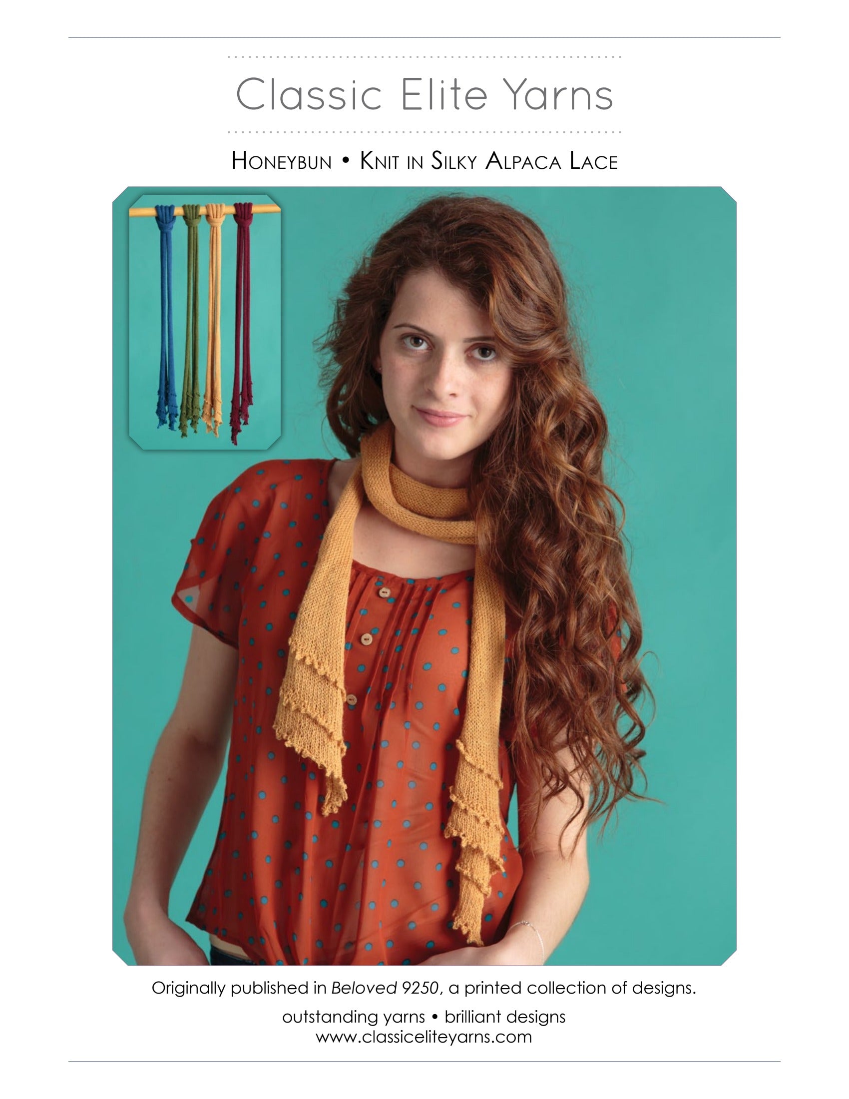 Classic Elite Yarns Honeybun Scarf Knitting Pattern