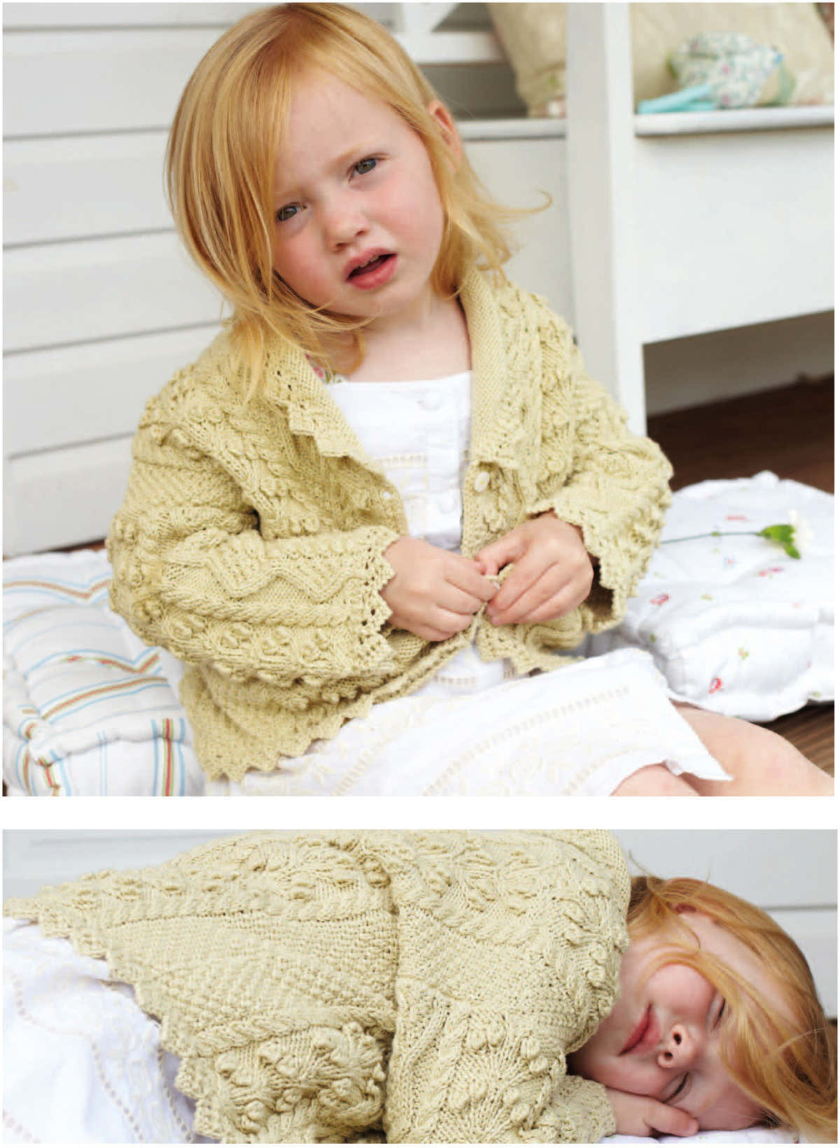 Debbie Bliss Lace Edged Cardigan Knitting Pattern
