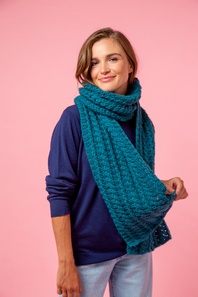 Paintbox Yarns Cinnamon Swirl Hat and Scarf Set Crochet