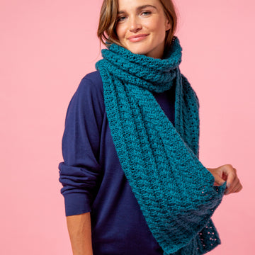 Paintbox Yarns Cinnamon Swirl Hat and Scarf Set Crochet