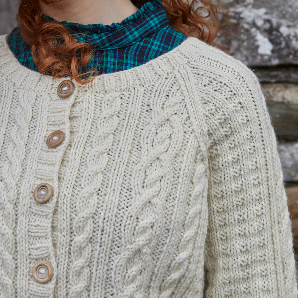 Debbie Bliss Cropped Cardigan With Deep Rib Knitting Pattern