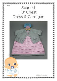 Scarlett Baby Dress knitting pattern 18" chest