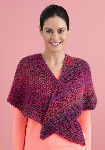 V Shawl in Lion Brand Homespun - 80442D PDF