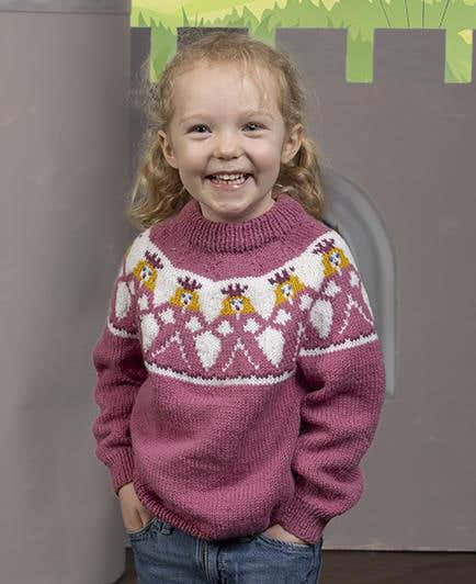 Vanessa Sweater In Pink in Viking Garn Alpaca Storm
