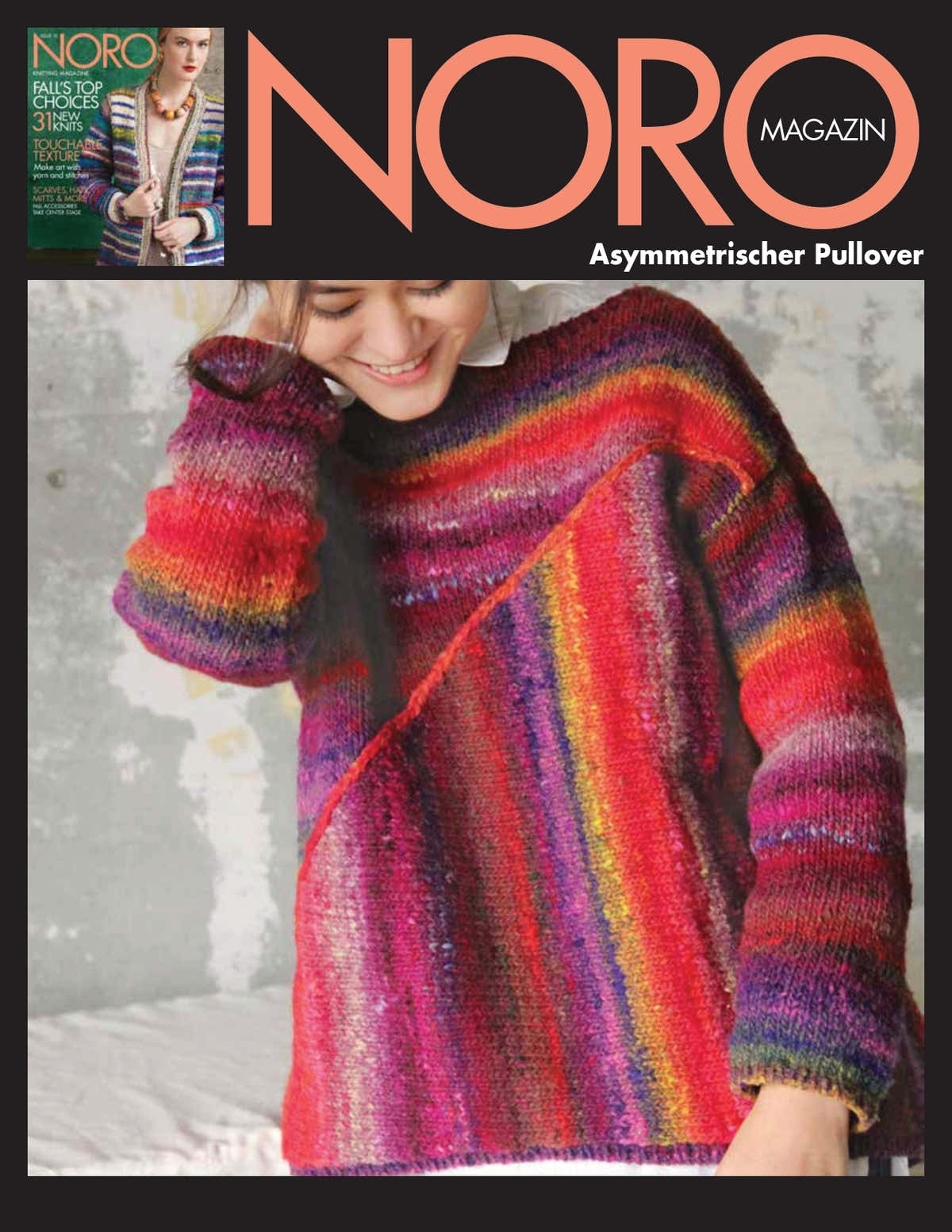 Noro Asymmetrical Pullover Jumper Knitting Pattern