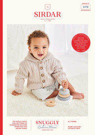 Sirdar Hooded Baby Jacket Knitting Pattern
