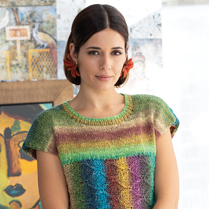 Noro Two-Direction Ripple Top Jumper Knitting Pattern