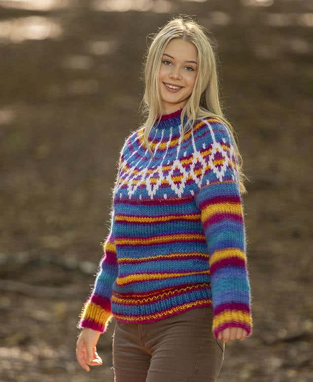 Solis Sweater In Colour Viking Garn Snorre Naturgarn