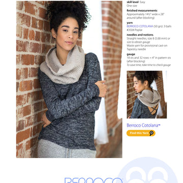 Berroco Mavis Cowl Knitting Pattern