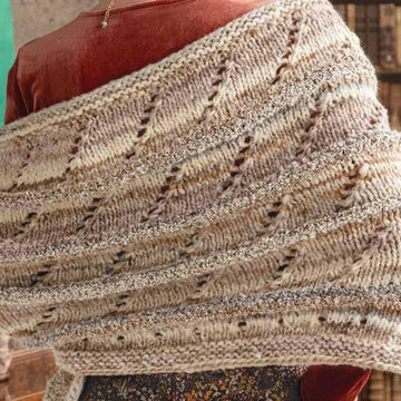Eyelet Wrap Cape Knitting Pattern