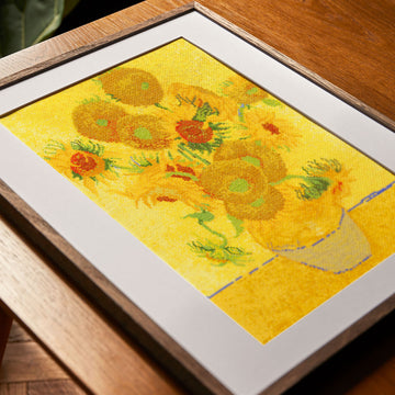 DMC The National Gallery - Van Gogh - Sunflowers-25cm x 32cm