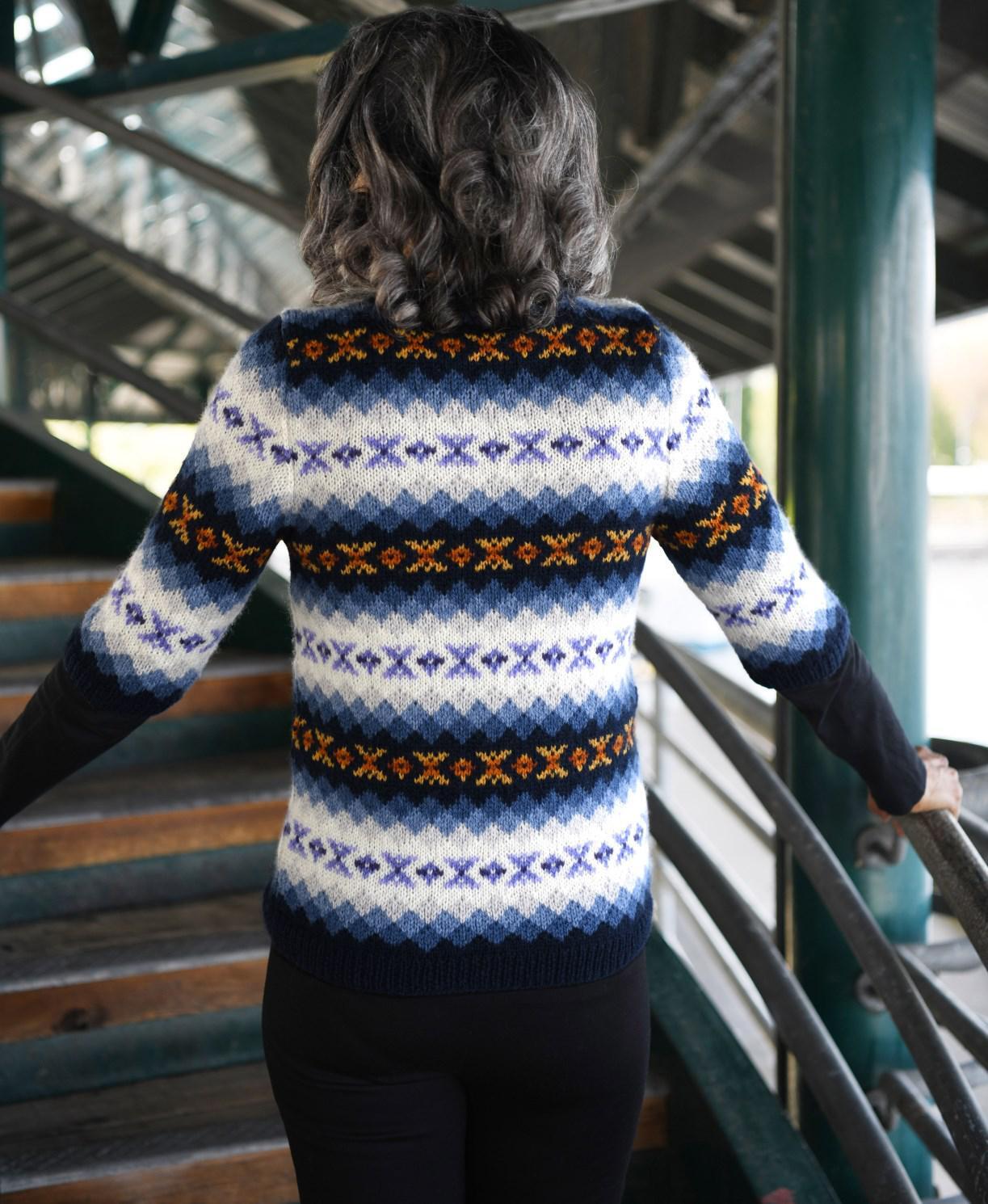 Cascade Yarns DK Women's Retro Fair Isle Cardigan Knitting