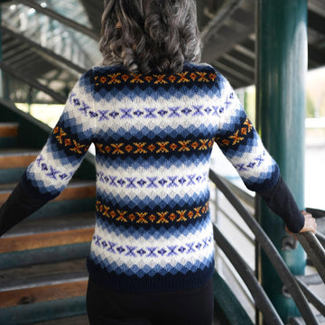 Cascade Yarns DK Women's Retro Fair Isle Cardigan Knitting