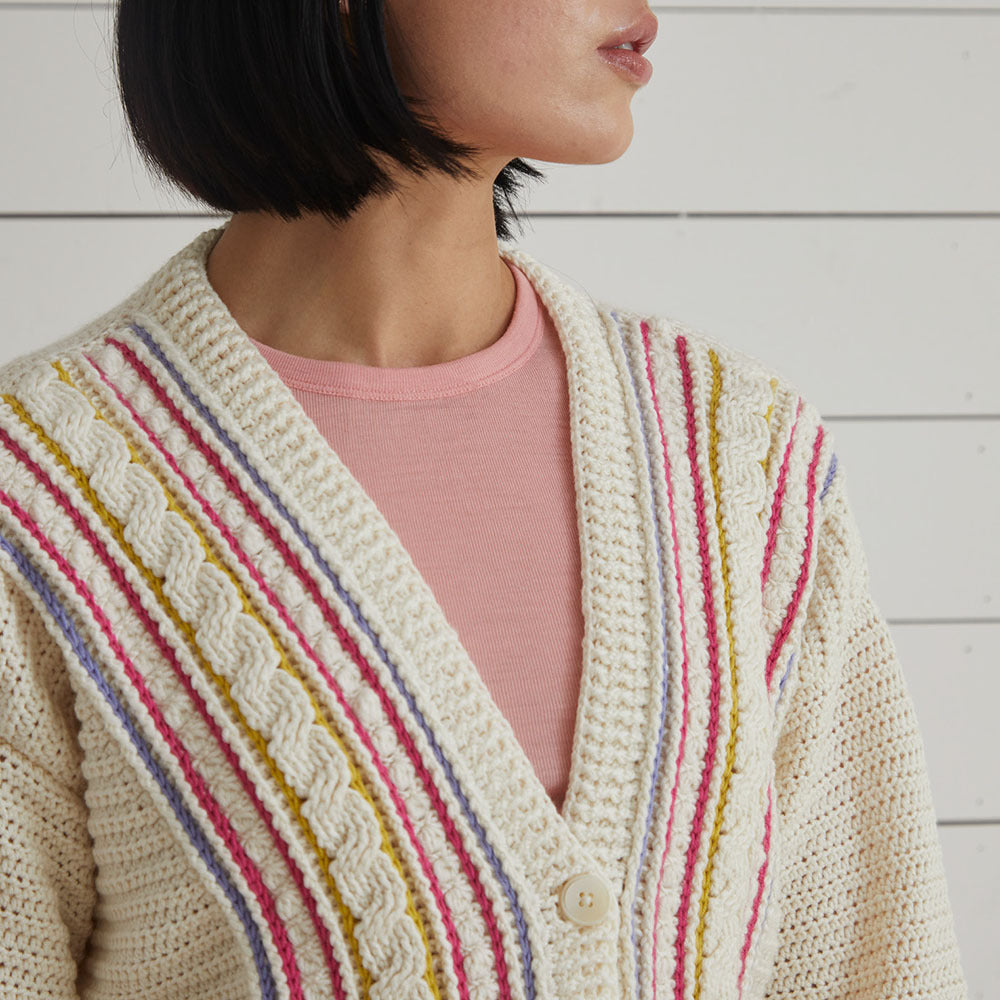 Debbie Bliss Iryna Cable Sweater Crochet Pattern