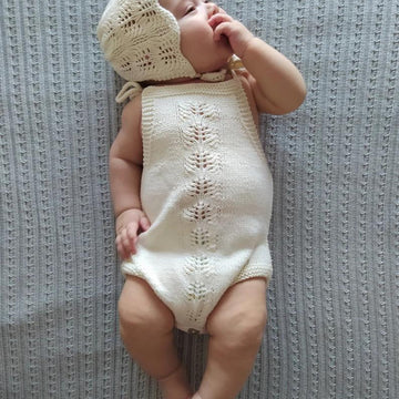 Spring Blossoms Baby Romper and Bonnet | 0-24 months
