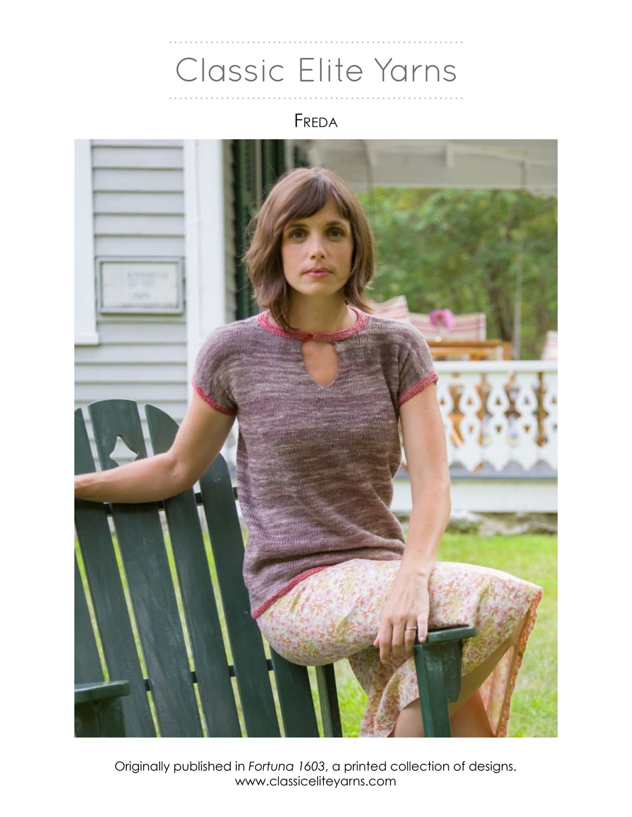 Classic Elite Yarns Freda Jumper Knitting Pattern