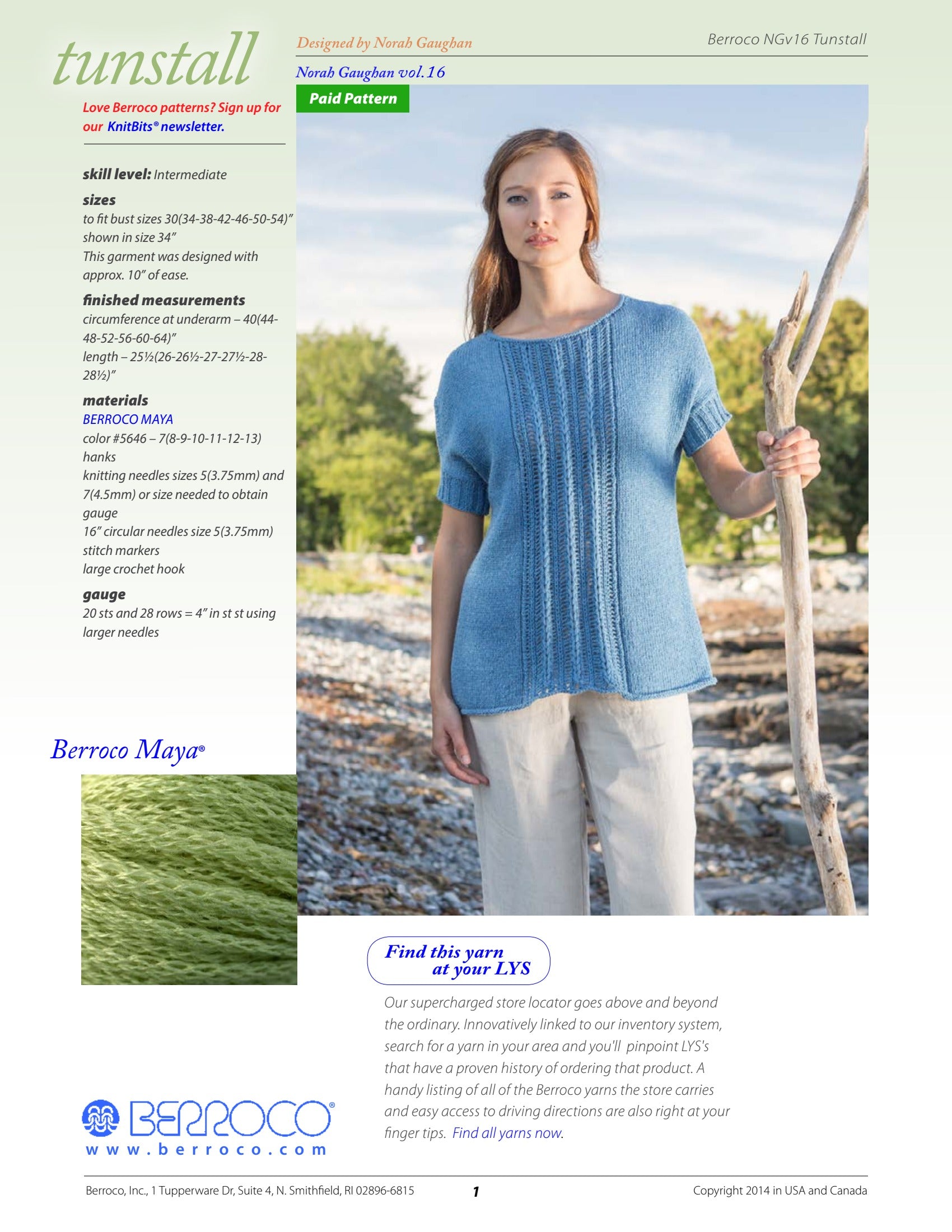 Berroco Tunstall Jumper Knitting Pattern