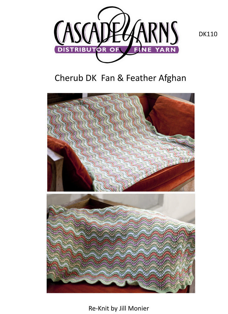 Fan & Feather Afghan Blanket Knitting Pattern
