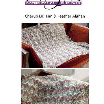 Fan & Feather Afghan Blanket Knitting Pattern