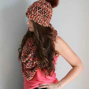 Melon Melody Hat & Shawl Set